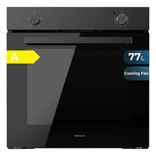 Cecotec Bolero Hexa C126000 Dark Inox A Horno Convencional Integrable - Potencia 2800W - Capacidad 77L - Temperatura Regulable - Puerta Triple de Cris