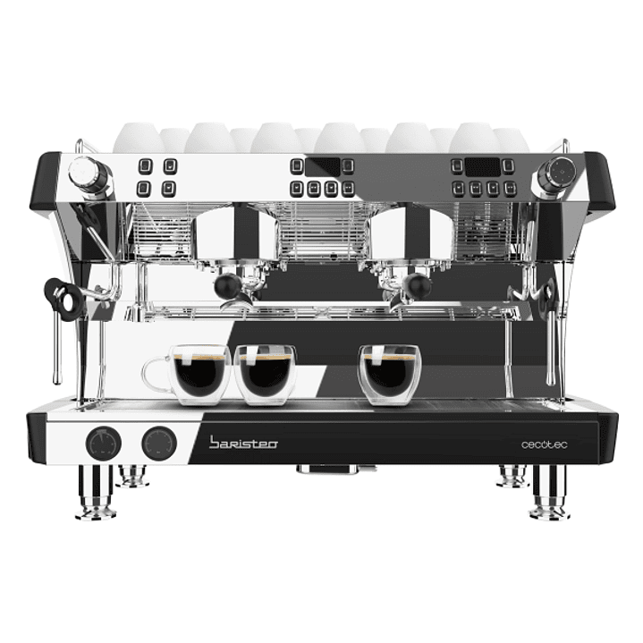 Cecotec Baristeo Mattina 2x Cafetera Expresso Profesional Doble - 4200W - Calientatazas - Presion 9bar - Caldera de Acero - Temperatura Regulable - Va 1