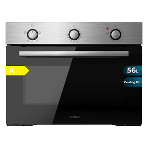 Cecotec Bolero Hexa C134500 Inox A Horno Convencional Integrable - Potencia 2800W - Capacidad 56L - Temperatura Regulable - Puerta Triple de Cristal -