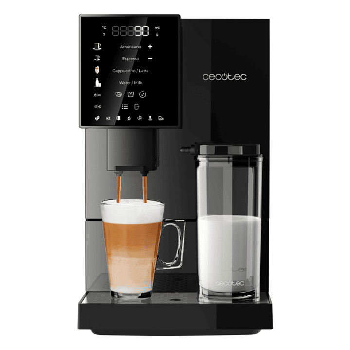 Cecotec Cremmaet Compactccino Black Cafetera Expresso Automatica - Presion 19bar - Deposito de 1.1L - Molinillo - Pantalla Tactil - Termoblock - Limpi 1