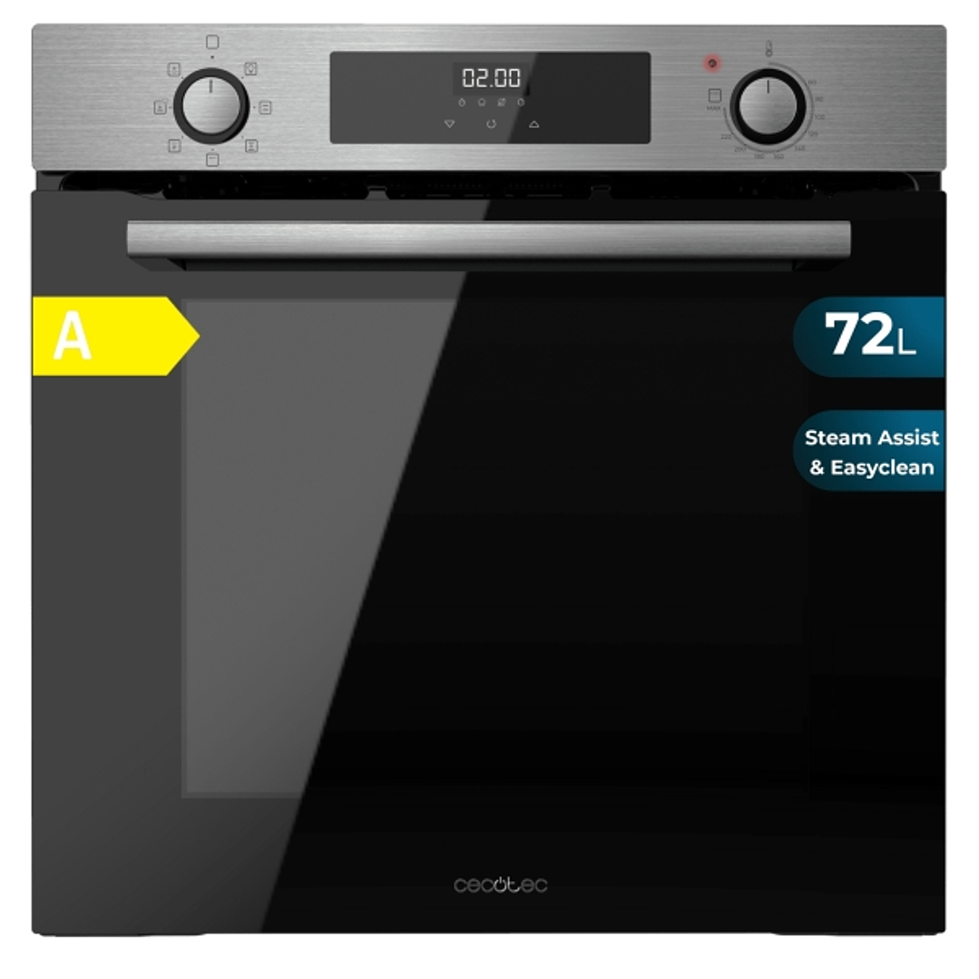 Cecotec Bolero Hexa M226000 Inox A Horno Integrable - Potencia 2800W - Capacidad 72L - Control Tactil - Puerta Triple de Cristal - 7 Funciones - Color 1