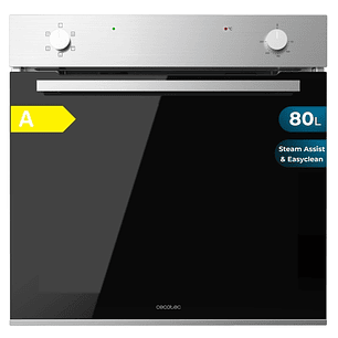 Cecotec Bolero Hexa C126400 Line A Horno Convencional Integrable - Potencia 2800W - Capacidad 80L - Puerta de Cristal Doble - 5 Funciones - Color Negr