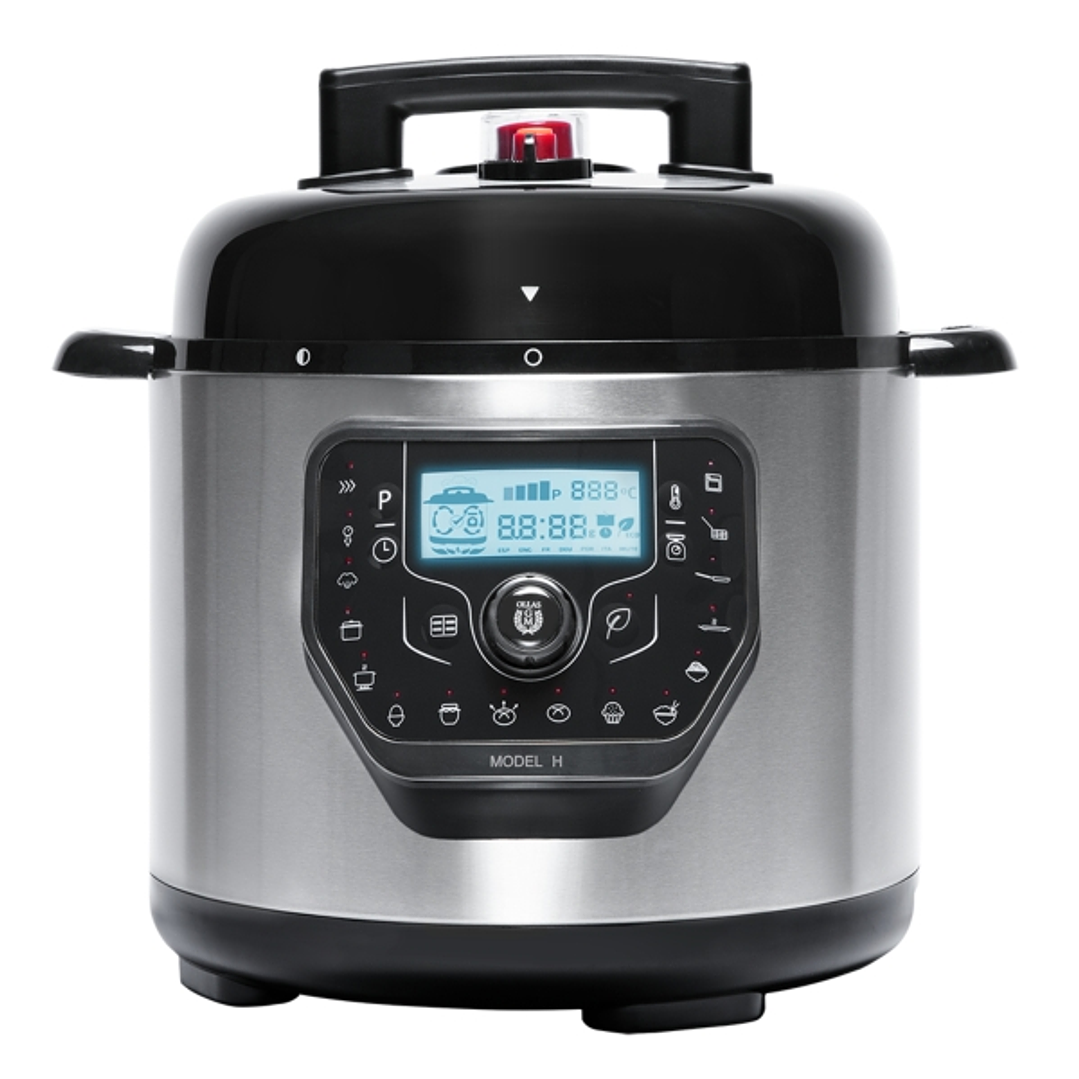 Cecotec H Deluxe Olla GM Programable con Tapa Abatible - Capacidad 6L - Antiadherente - Bascula - Pantalla LCD - Ergonomico - Temperatura Regulable ha 1