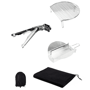 Cecotec DragonPack 6000 M Set de Accesorios para Barbacoa - Pinzas - Cubierta Protecctora - Recolector de Ceniza - Expansor de Parrilla - Color Varios