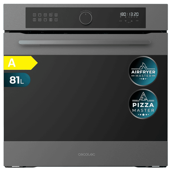 Cecotec Bolero Hexa AF316000 Matt A Horno Integrable - Capacidad 81L - Temperatura Regulable - Piedra para Pizzas de 35cm - Guias Telescopicas - Panta 1
