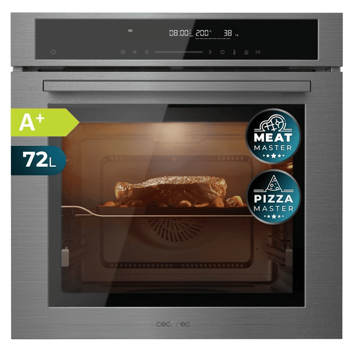 Cecotec Bolero Hexa SM406000 Line A+ Horno Integrable con Microondas - 2900W - Capacidad 72L - Temperatura Regulable - Acero Inoxidable - Guias Telesc 1