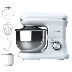 Cecotec Cecomixer Merengue 5L 1200 Ice-Cream Blue Batidora Amasadora - 1200W - Bol de Acero Inoxidable de 5L - Temperatura Regulable - Movimiento Plan