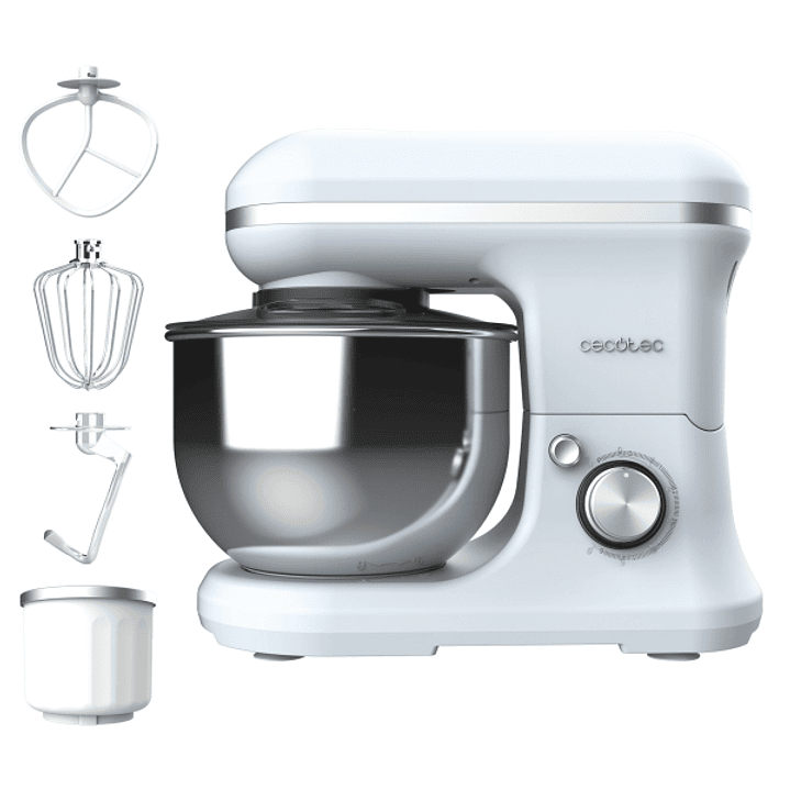 Cecotec Cecomixer Merengue 5L 1200 Ice-Cream Blue Batidora Amasadora - 1200W - Bol de Acero Inoxidable de 5L - Temperatura Regulable - Movimiento Plan 1