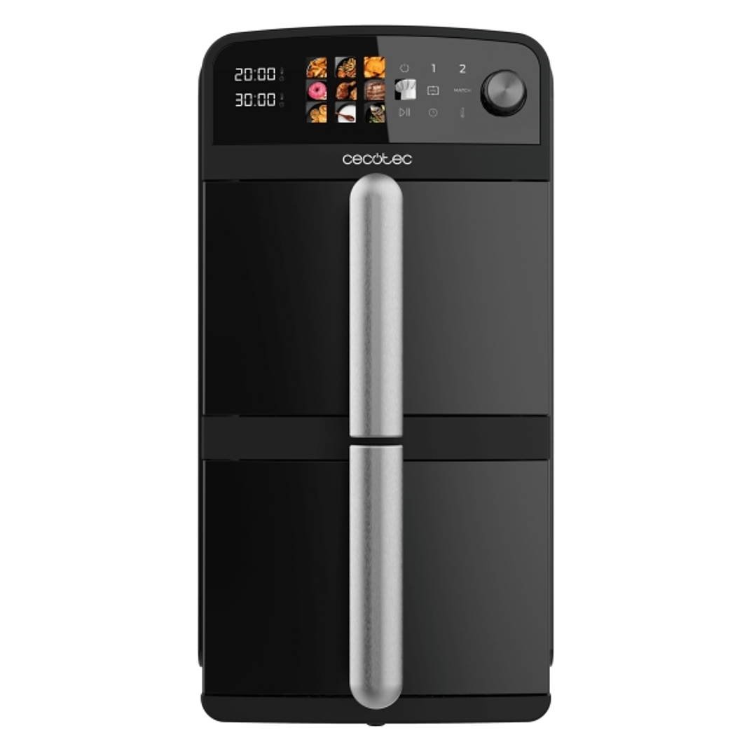 Cecotec Cecofry DuoLevel 10000 Freidora de Aire Doble - Potencia 2400W - Capacidad 10L - Temperatura Regulable - Pantalla Tactil - Programas Preconfig 1