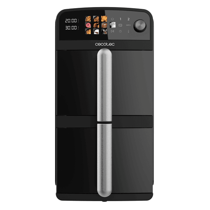 Cecotec Cecofry DuoLevel 10000 Freidora de Aire Doble - Potencia 2400W - Capacidad 10L - Temperatura Regulable - Pantalla Tactil - Programas Preconfig 1