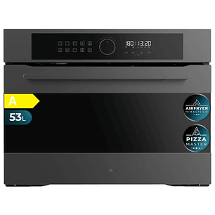 Cecotec Bolero Hexa AF314500 Matt A Horno Integrable - Capacidad 53L - Temperatura Regulable - Piedra para Pizzas de 35cm - Guias Telescopicas - Panta