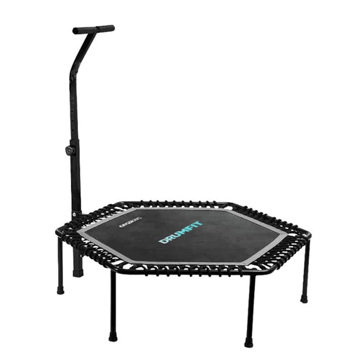 Cecotec Drumfit Jump 1270 Trampolin de Fitness de 127cm - Soporta hasta 100kg - Incluye Accesorios - Plegable - Base con 7 Patas - Manillar Regulable  1