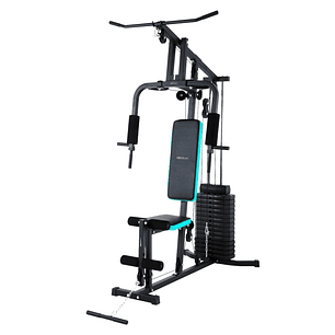Cecotec Drumfit HomeGym 1000 Single Estacion de Entrenamiento Multifuncional - Bloque de Pesas 65kg - Incluye Accesorios - Almohadillas Acolchadas - 1
