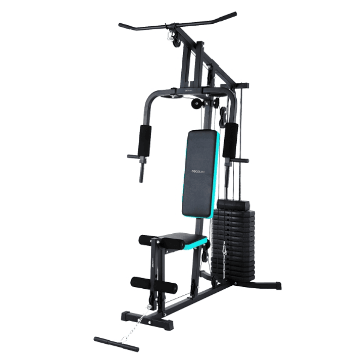 Cecotec Drumfit HomeGym 1000 Single Estacion de Entrenamiento Multifuncional - Bloque de Pesas 65kg - Incluye Accesorios - Almohadillas Acolchadas - 1 1