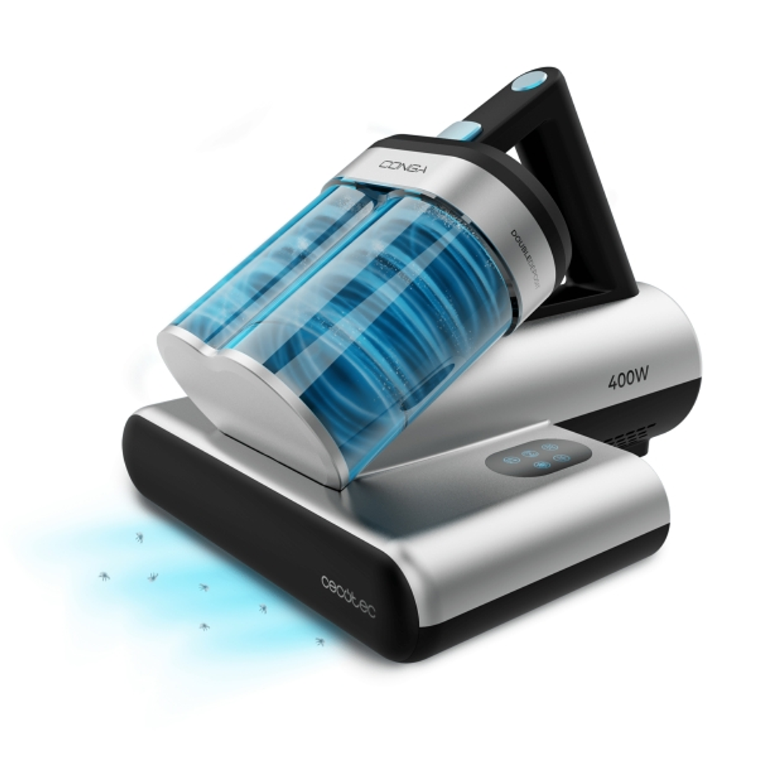 Cecotec Conga Rockstar 4000 Mattress Aspirador para Colchones - Potencia 400W - Luz Ultravioleta - Succion hasta 13kPa - Deposito de 0.5L - Cepillo Mo 1