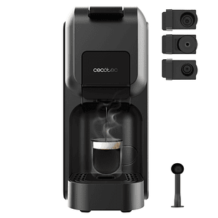Cecotec FreeStyle Compact Black Cafetera Expresso Compatible con Capsulas - 1350W - Termoblock - Presion 20bar - Deposito de 800ml - Apagado Automatic
