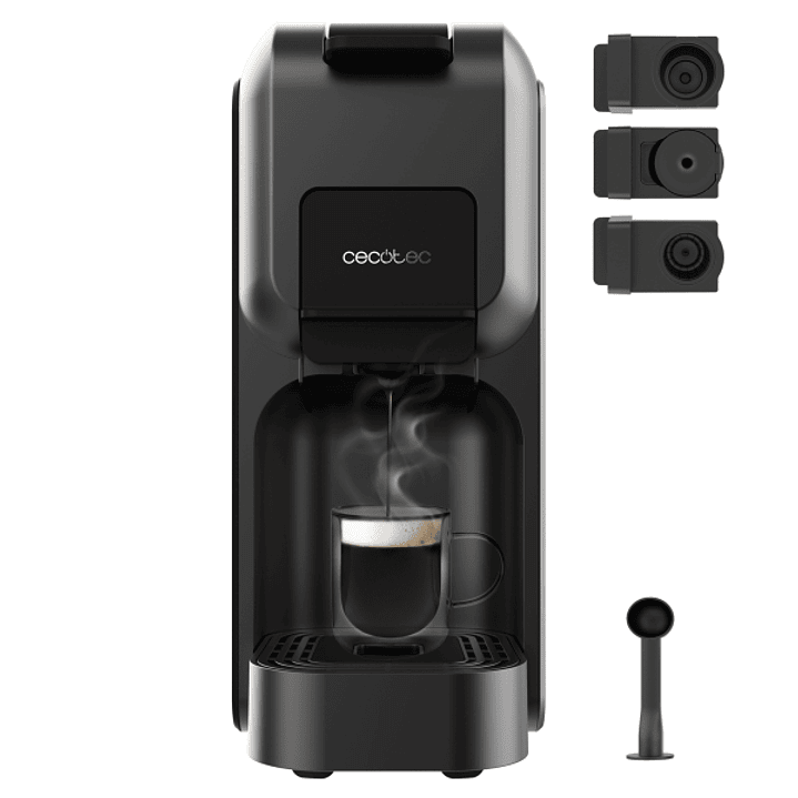 Cecotec FreeStyle Compact Black Cafetera Expresso Compatible con Capsulas - 1350W - Termoblock - Presion 20bar - Deposito de 800ml - Apagado Automatic 1