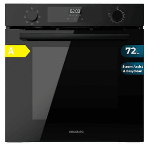 Cecotec Bolero Hexa M226000 Glass Black A Horno Integrable - Potencia 2800W - Capacidad 72L - Control Tactil - Puerta Triple de Cristal - 7 Funciones 