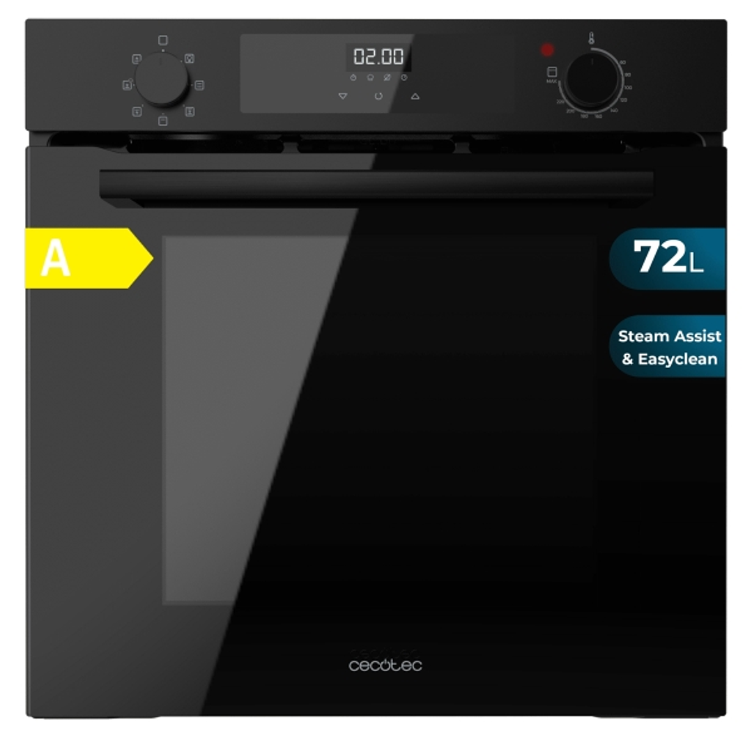 Cecotec Bolero Hexa M226000 Glass Black A Horno Integrable - Potencia 2800W - Capacidad 72L - Control Tactil - Puerta Triple de Cristal - 7 Funciones  1