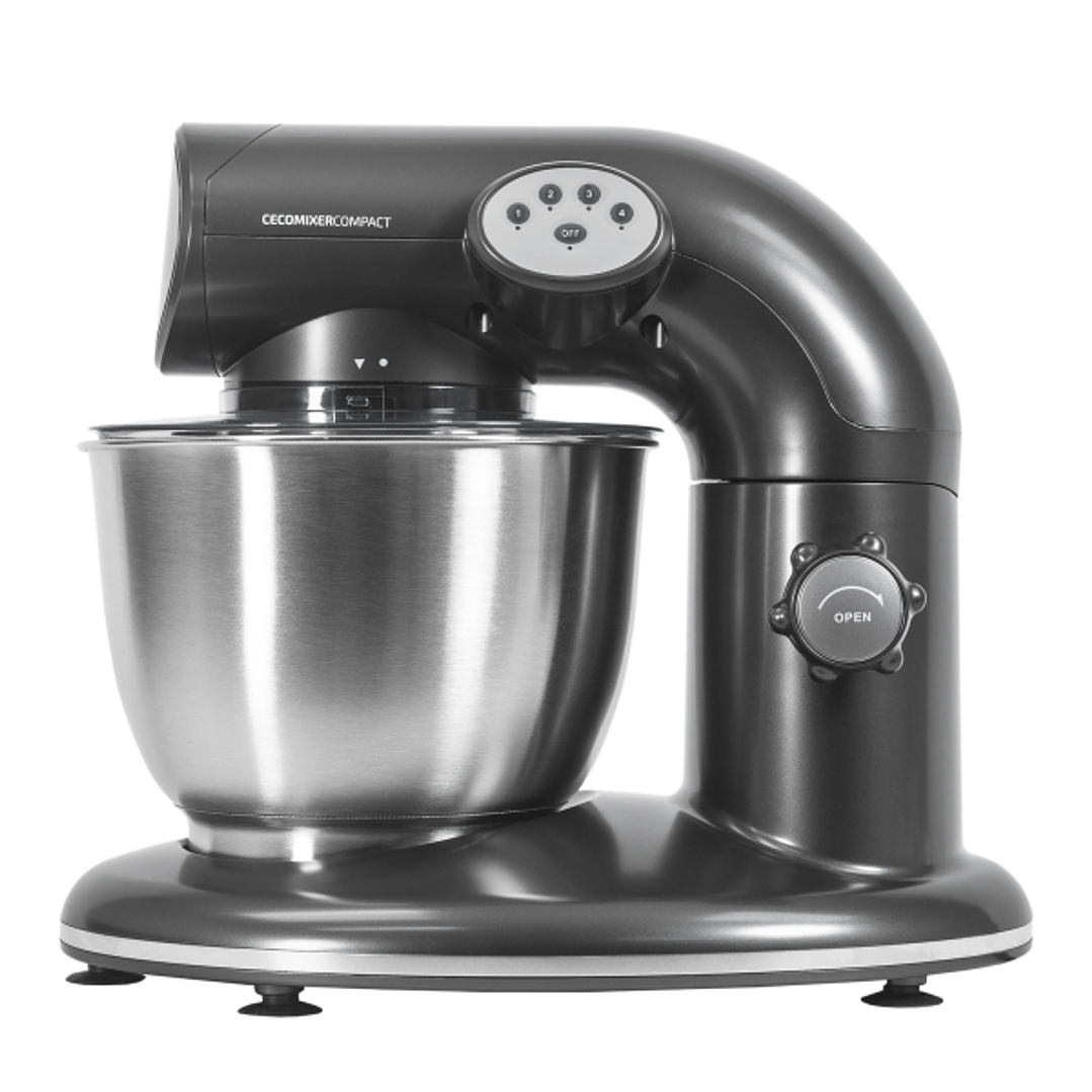 Cecotec Cecomixer Compact Batidora Amasadora - Potencia 1000W - Bol de Acero Inoxidable de 5.6L - Movimiento Planetario - Velocidad Ajustable - Incluy 1