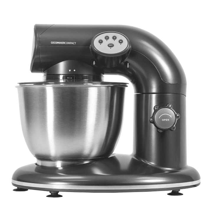 Cecotec Cecomixer Compact Batidora Amasadora - Potencia 1000W - Bol de Acero Inoxidable de 5.6L - Movimiento Planetario - Velocidad Ajustable - Incluy 1