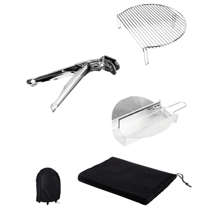 Cecotec DragonPack 4600 M Set de Accesorios para Barbacoa - Pinzas - Cubierta Protecctora - Recolector de Ceniza - Expansor de Parrilla - Color Varios 1