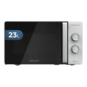 Cecotec ProClean 4010 Microondas - 700W - Capacidad 23L - Temporizador - Controles Manuales - 6 Niveles de Funcionamiento - Revestimiento Facil de Lim
