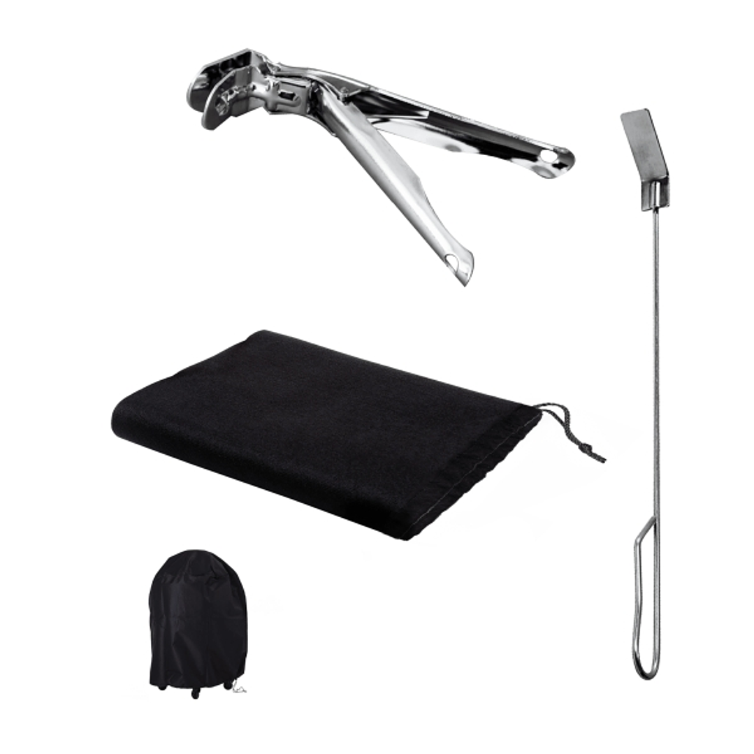 Cecotec DragonPack 6600 S Set de Accesorios para Barbacoa - Pinzas - Cubierta Protecctora - Atizador - Color Varios 1