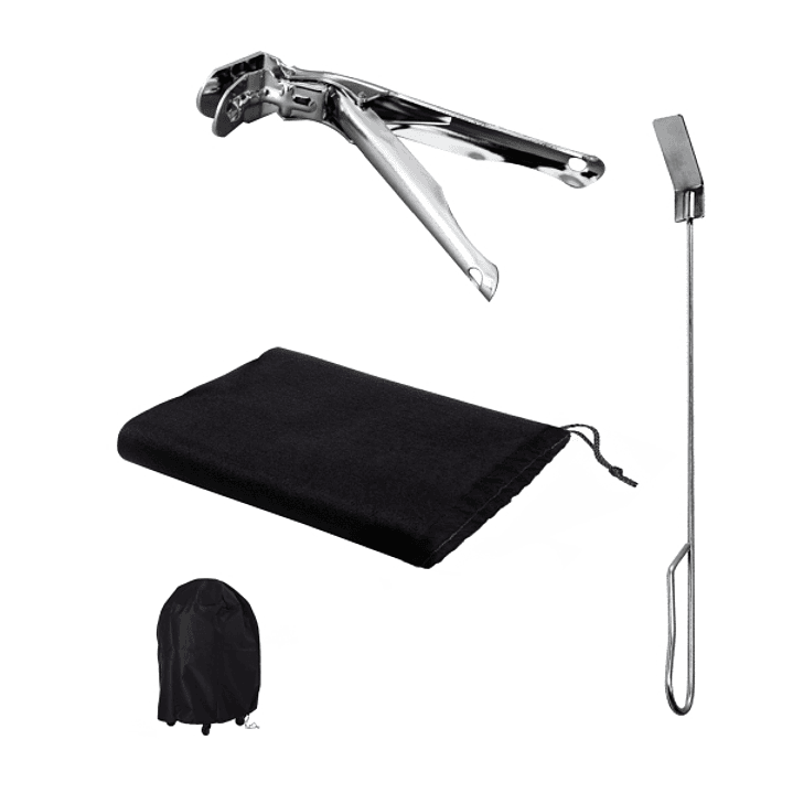 Cecotec DragonPack 6600 S Set de Accesorios para Barbacoa - Pinzas - Cubierta Protecctora - Atizador - Color Varios 1