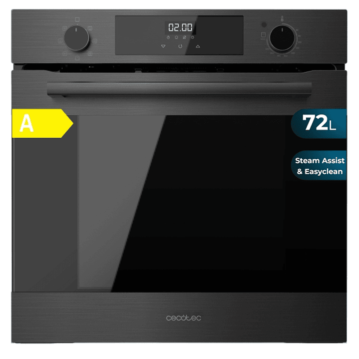 Cecotec Bolero Hexa M226000 Matt A Horno Integrable - Potencia 2800W - Capacidad 72L - Control Tactil - Puerta Triple de Cristal - 7 Funciones - Color 1