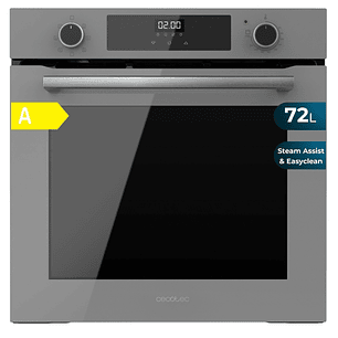 Cecotec Bolero Hexa M226000 Glass Grey A Horno Integrable - Potencia 2800W - Capacidad 72L - Control Tactil - Puerta Triple de Cristal - 7 Funciones -