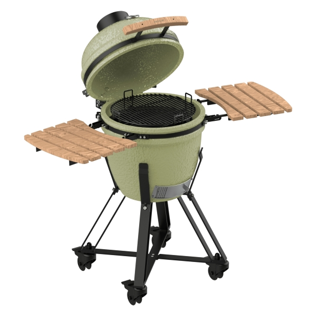 Cecotec DragonFire 4600 Kamado Barbacoa Ceramica de 46cm - Resiste hasta 1000ºC - Ruedas - Control de Flujo de Aire - Soporte de Hierro Fundido - Colo 1