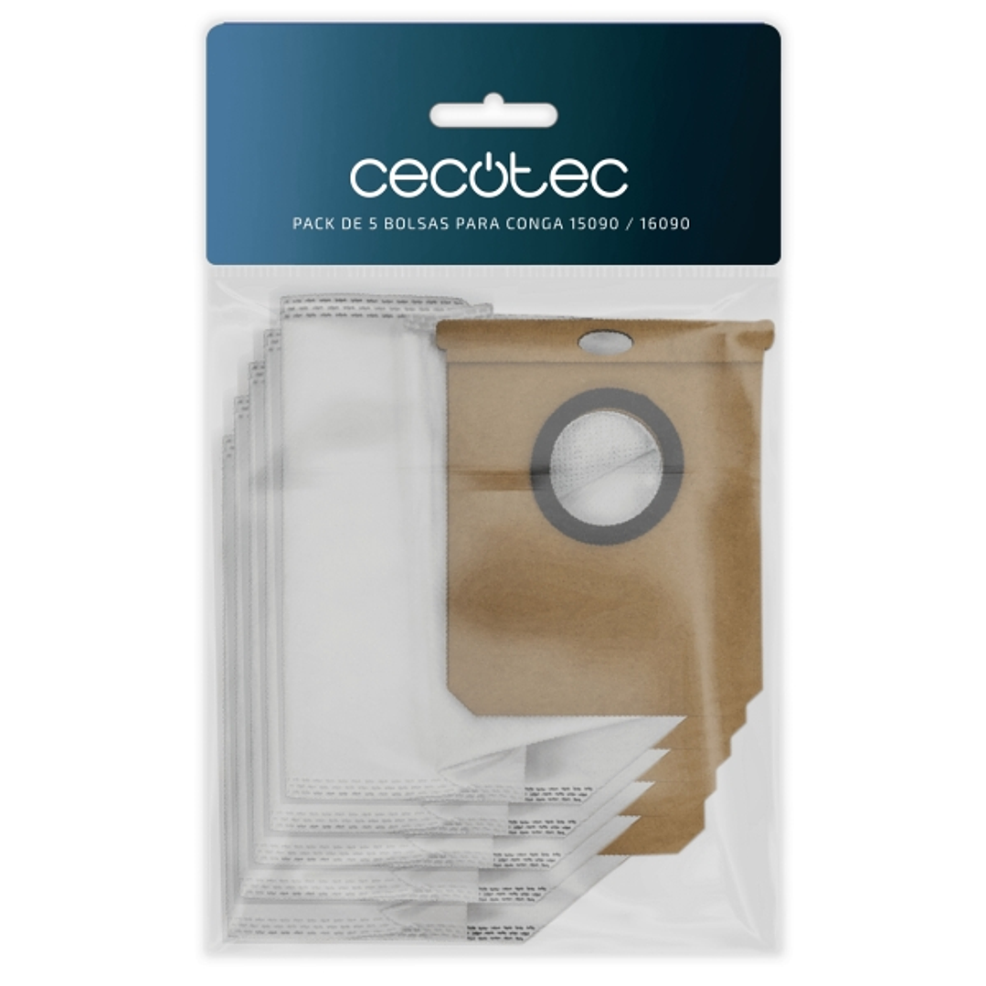 Cecotec Pack de 5 Bolsas para Conga 15090 / 16090 - Color Blanco 1