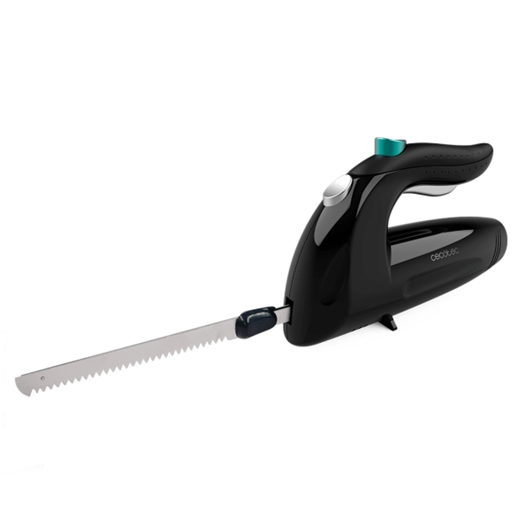 Cecotec Cut-Eat 1800 Black Cuchillo Electrico - 150W - Silencioso - Ergonomico - 3 Cuchillas de Acero Inoxidable - Apto para Lavavajillas - Interrupto 1