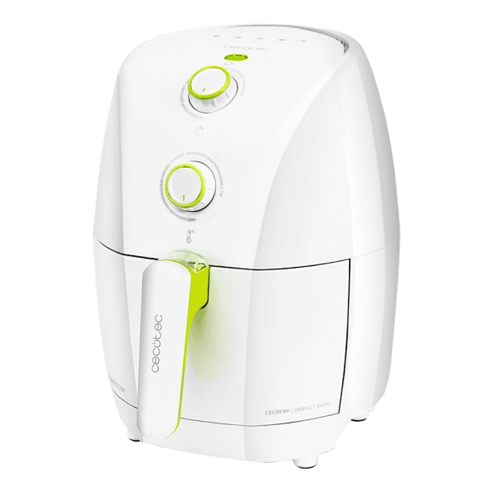 Cecotec Cecofry Compact Rapid White Freidora de Aire - Potencia 900W - Capacidad 1.5L - Temperatura Regulable - Incluye Recetario - Color Blanco 1