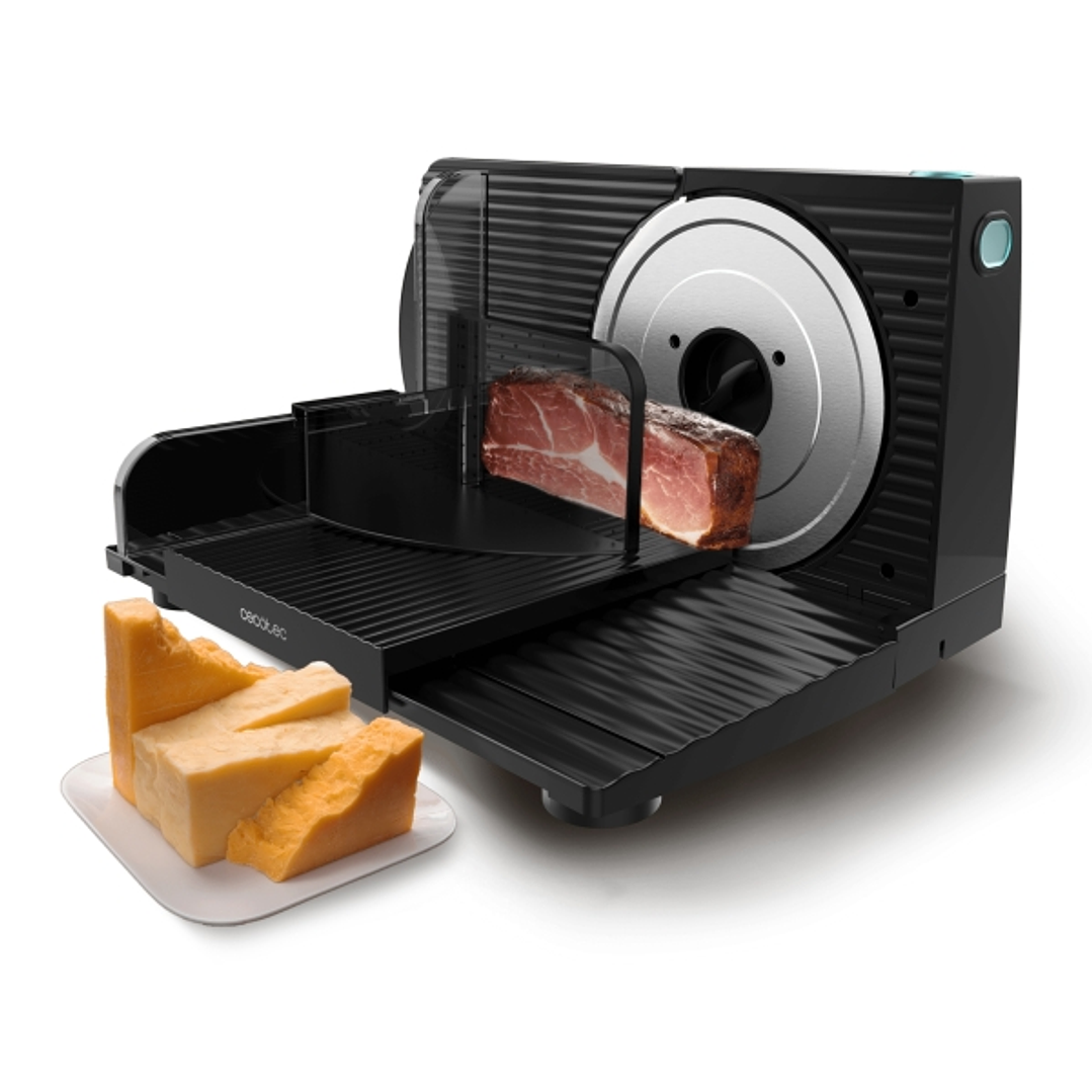 Cecotec Rock’nCut Shuriken Cortafiambres Plegable - Potencia 150W - Cuchilla de Acero Inoxidable - Plastico Altamente Resistente - Disco de 170mm - Aj 1