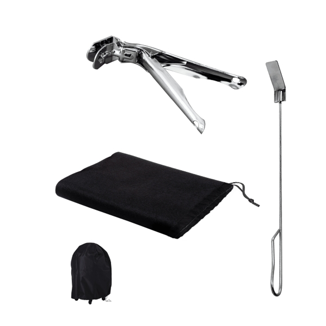 Cecotec DragonPack 4600 S Set de Accesorios para Barbacoa - Pinzas - Cubierta Protecctora - Atizador - Color Varios 1