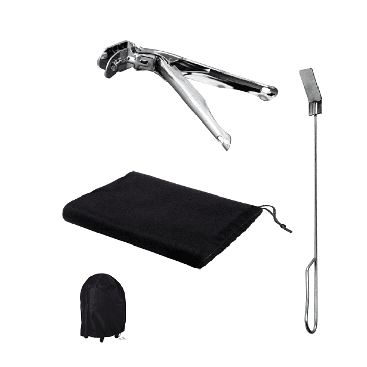 Cecotec DragonPack 4600 S Set de Accesorios para Barbacoa - Pinzas - Cubierta Protecctora - Atizador - Color Varios 1