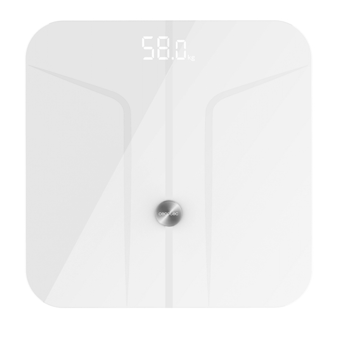 Cecotec Surface Precision 970 Smart Healthy Bascula Corporal - Bluetooth - Pantalla LED - Vidrio Templado - Medicion de Bioimpedancia - Soporta hasta  1