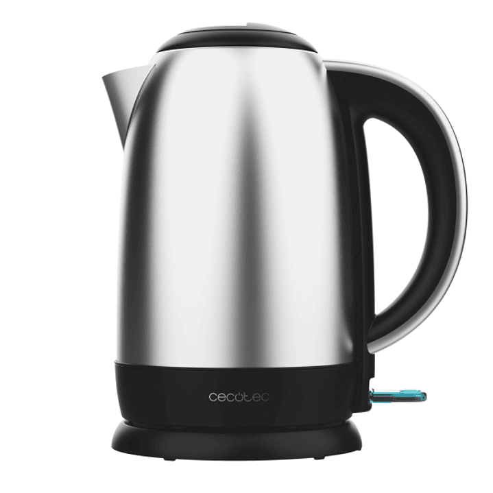 Cecotec Thermosense 200 Steel Hervidor de Agua de 1.7L - Potencia 2200W - Base 360º - Acero Inoxidable - Apagado Automatico - Color Negro y Plateado 1