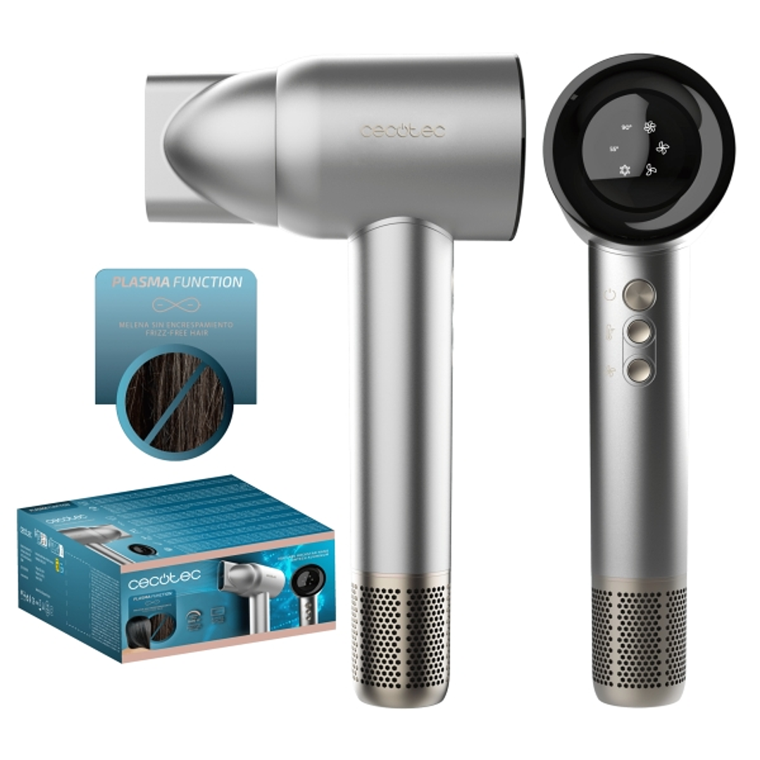 Cecotec IoniCare RockStar Nano IonTech Aluminum Secador de Pelo - Velocidad 110000rpm - Pantalla - Silencioso - Temperatura Regulable - Motor sin Esco 1