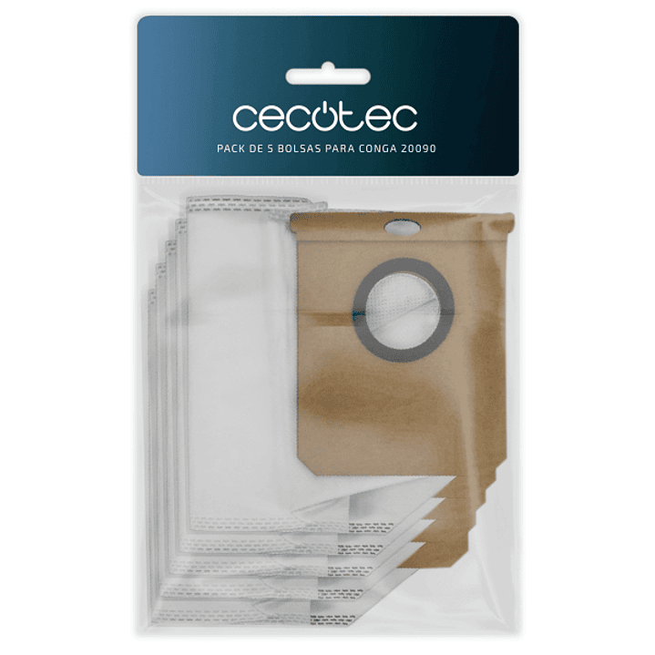 Cecotec Pack de 5 Bolsas para Conga 20090 - Color Blanco 1