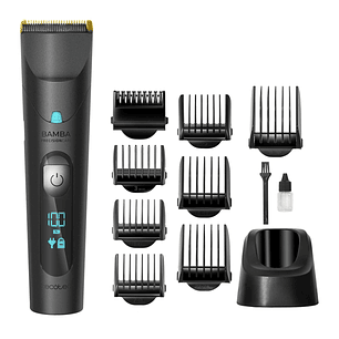 Cecotec Precisioncare Wet and Dry Cortapelos - Autonomia hasta 120min - IPX6 - Peines Surtidos - Pantalla LED - Bateria de Litio - Cuchillas con Recub
