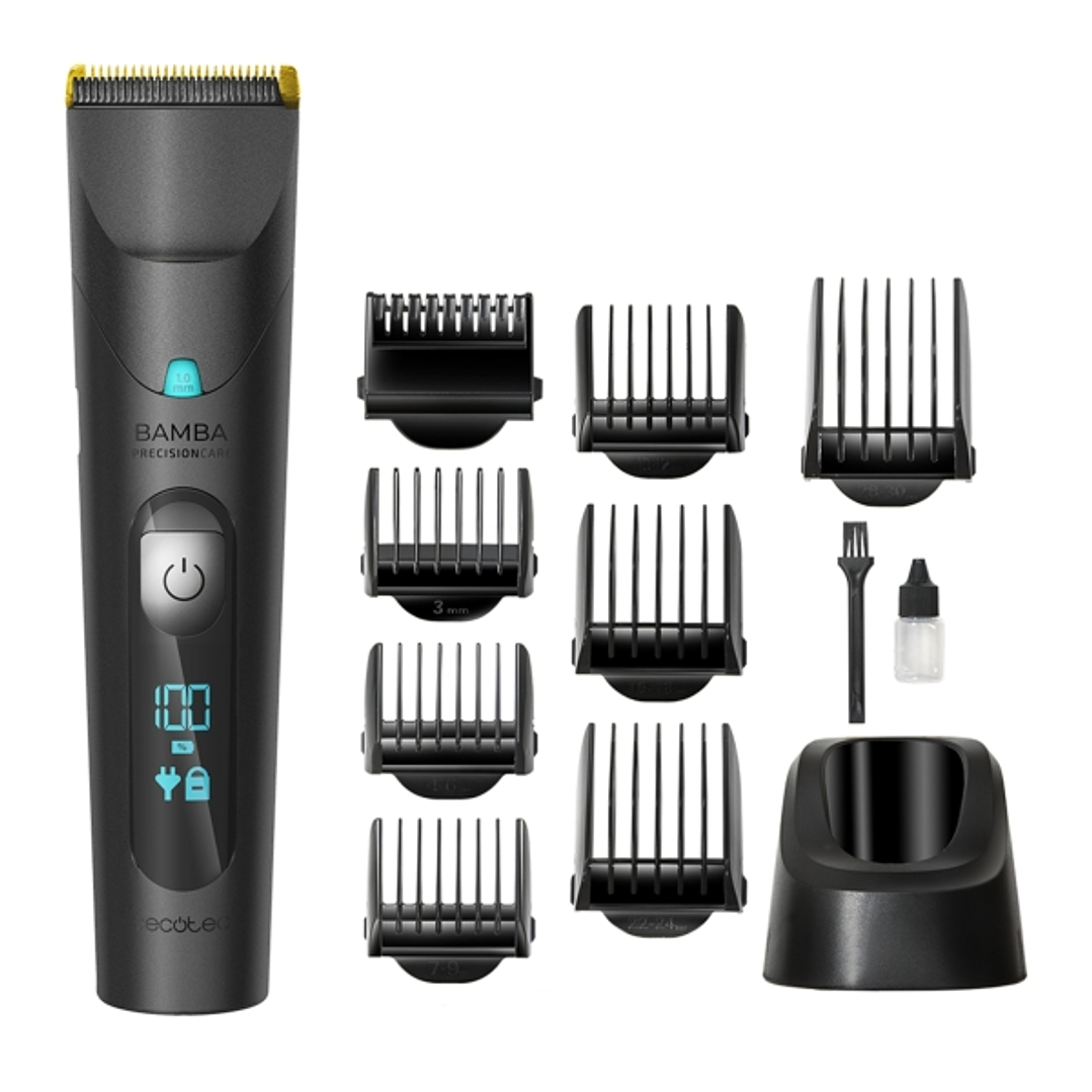 Cecotec Precisioncare Wet and Dry Cortapelos - Autonomia hasta 120min - IPX6 - Peines Surtidos - Pantalla LED - Bateria de Litio - Cuchillas con Recub 1