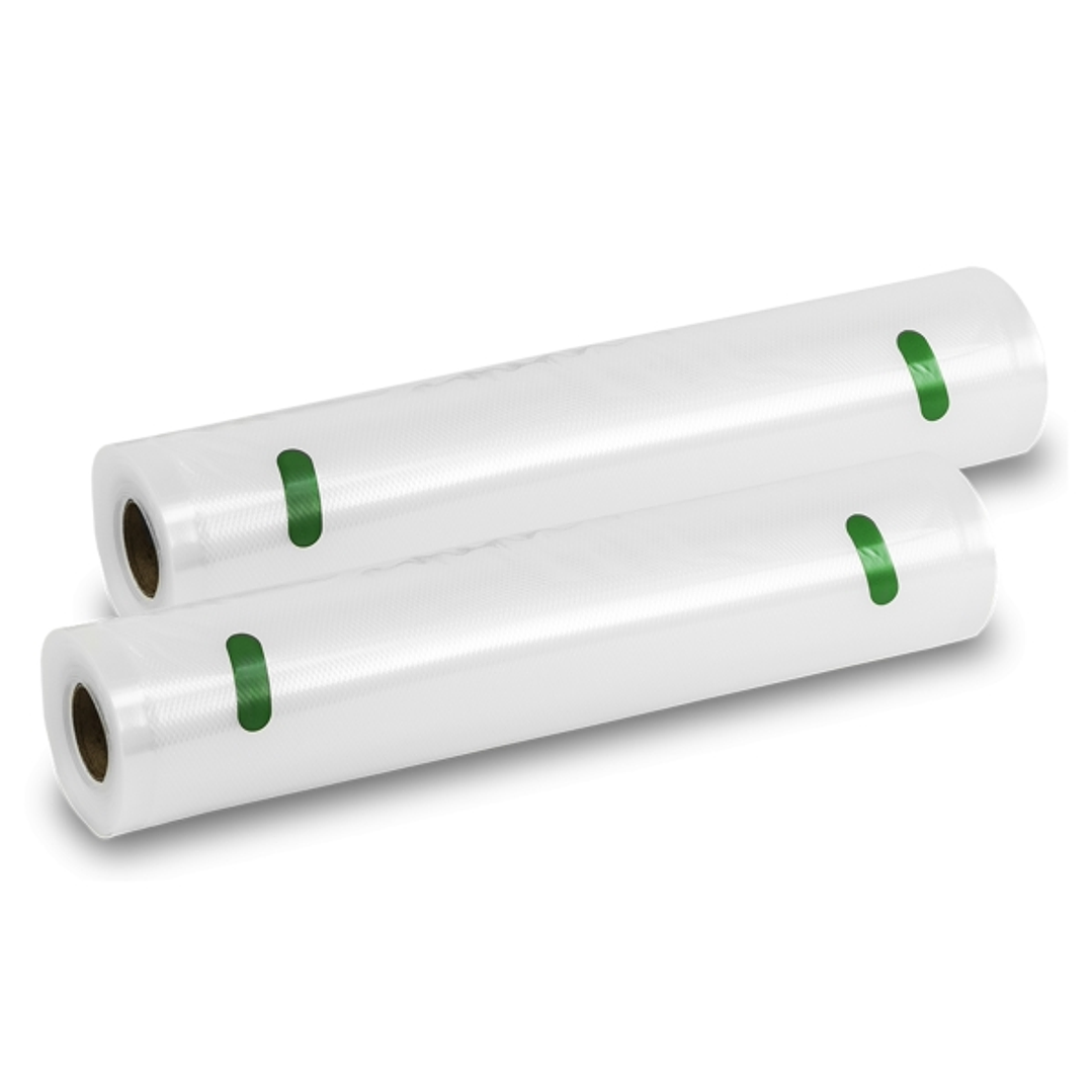 Cecotec Pack de 2 Rollos de 6m para Envasadora al Vacio - Temperatura Regulable - 28cm de Ancho - Color Transparente 1