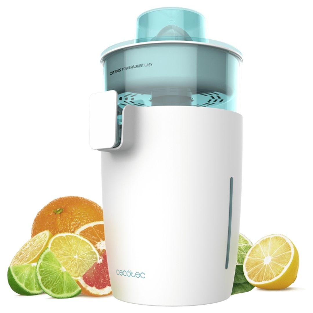 Cecotec Zitrus TowerAdjust Easy 800 White Exprimidor Electrico - Potencia 800W - Capacidad 0.5L - Boquilla Antigoteo - Filtro con Regulador de Pulpa - 1