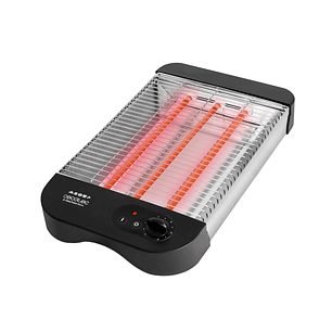 Cecotec Turbo EasyToast Basic Tostador Horizontal - 900W - 3 Resistencias Halogenas - 6 Niveles de Tostado - Hueco Recogecables - Base Antideslizante 