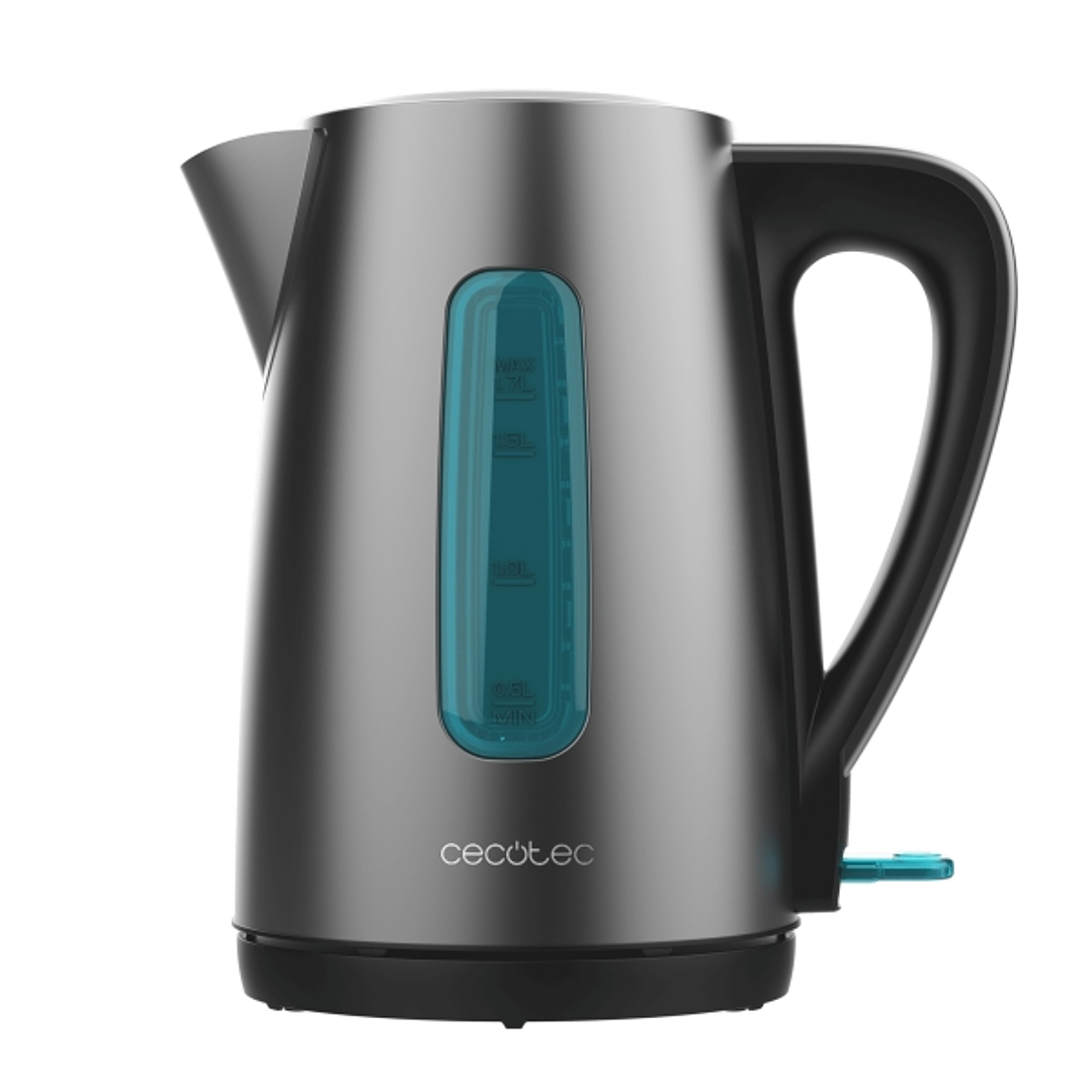Cecotec Thermosense 210 Steel Hervidor de Agua de 1.7L - Potencia 2200W - Base 360º - Acero Inoxidable - Color Gris Oscuro 1