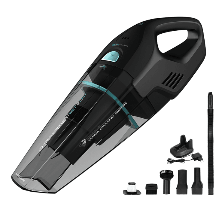 Cecotec Conga Immortal ExtremeSuction Aspiradora de Mano - Autonomia hasta 25min - Capacidad 500ml - Deposito de 500ml - Incluye Accesorios - Ergonomi 1