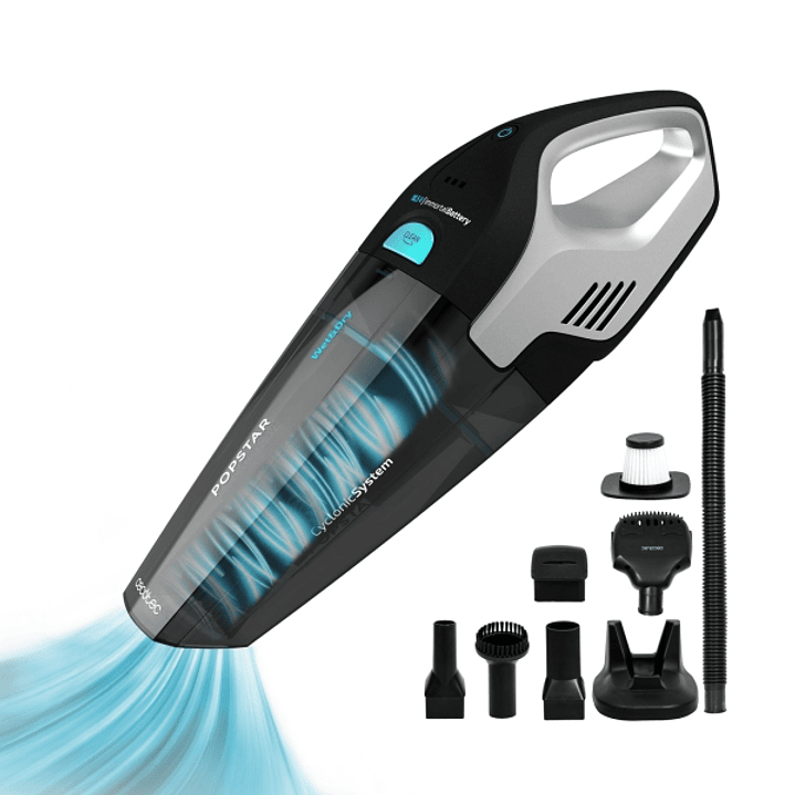 Cecotec Conga Popstar Micro Animal Aspiradora de Mano - 110W - Autonomia hasta 20min - Succion 7.5kPa - Deposito de 500ml - Incluye Accesorios - Ergon 1